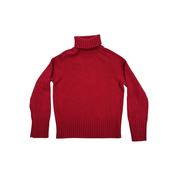 GAP Women's Red Knit Turtleneck Angora-Wool Blend Sweater Size L - Picture 1 of 10